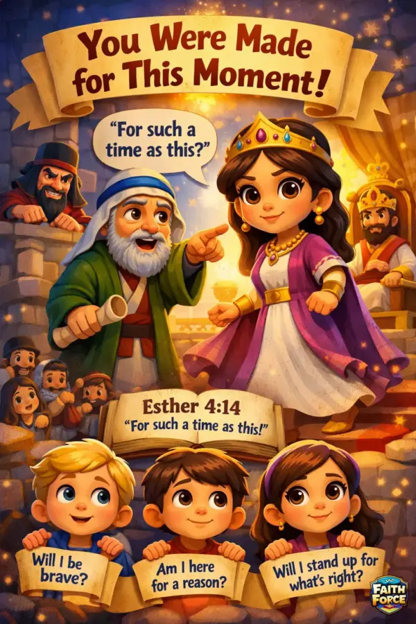 Esther 4:14 Divine Dispatch for kids | Faith Force